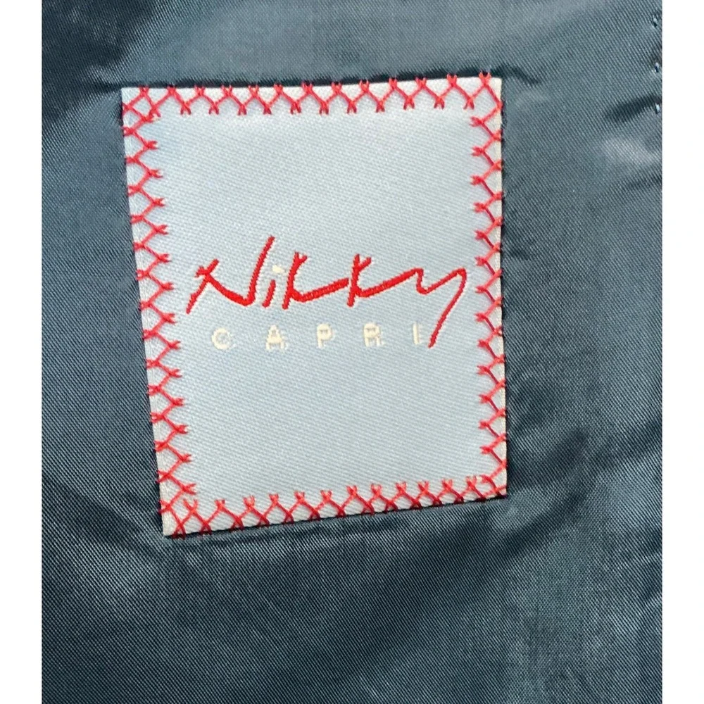 RARE Nikky Verbier Capri Blue Glen Plaid Sport Coat Blazer‎ Mens 44R Tailored